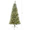 7ft. Pre-Lit Wisconsin Slim Snow Tip Pine Artificial Christmas Tree with Clear LED Lights